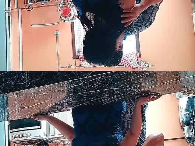 Ugly Old Stepfather Fucks His Stepdaughter in the Kitchen