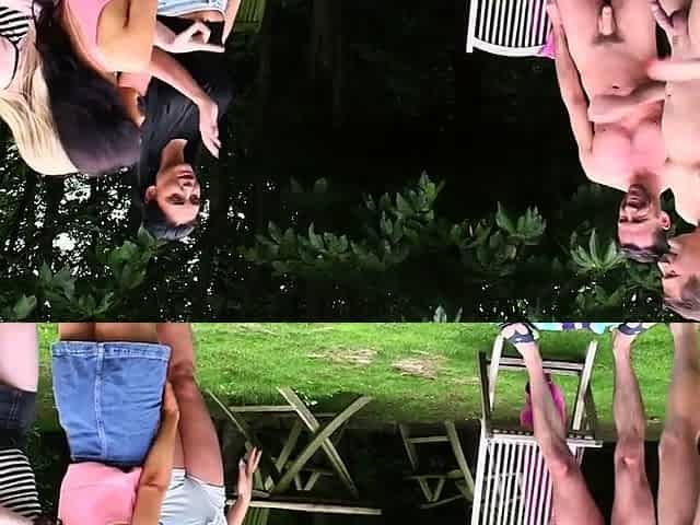 CFNM beauties jerking and sucking dicks