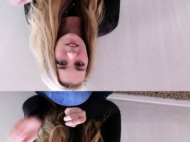 Perfect blond making solo masturbation