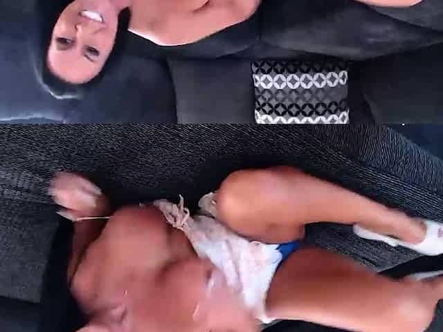 Wet tattooed raven babe Sahron with big boobs masturbates