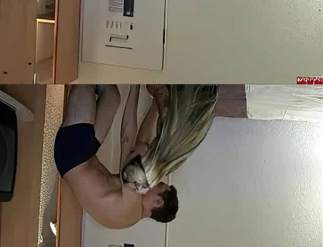 Lapdance and blowjob made by BIG boobs blonde