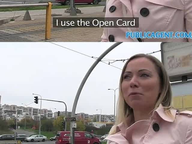 PublicAgent Bibi screws a stranger outside for a free rail card