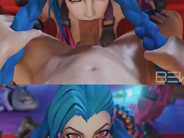 Jinx Deepthroat League of Legends Wild Rift Oral pleasure