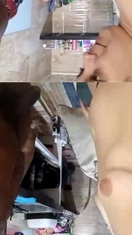 I Get Fucked by a Guy in the Kitchen with His Big Penis Penetrates Me