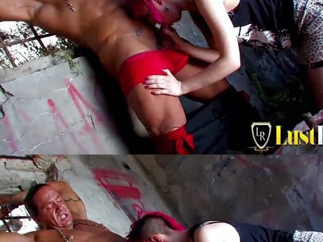double penetration 3some hardcore with hawt goth hottie