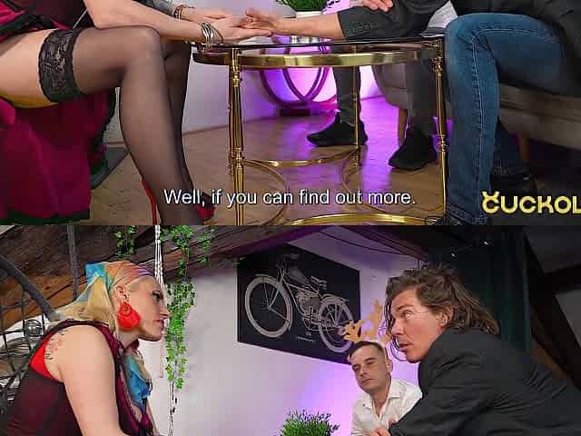 CuckoldXXX - Fortune Teller Psychic Brittany Bardot Seduces Hopeless Client in Front of her Cuckold Spouse