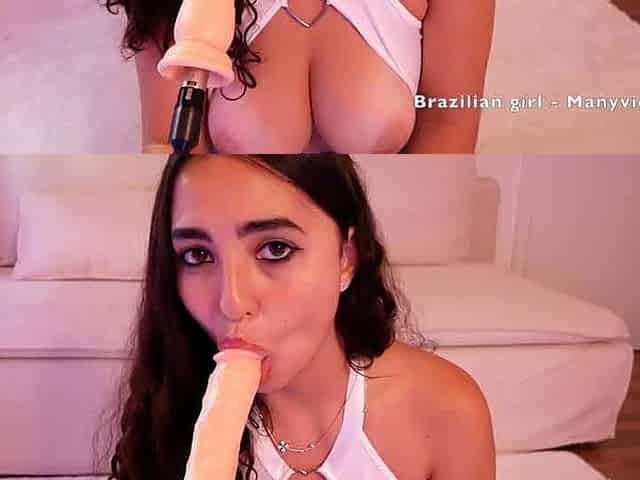 Brazilian girl Ahegao Spit