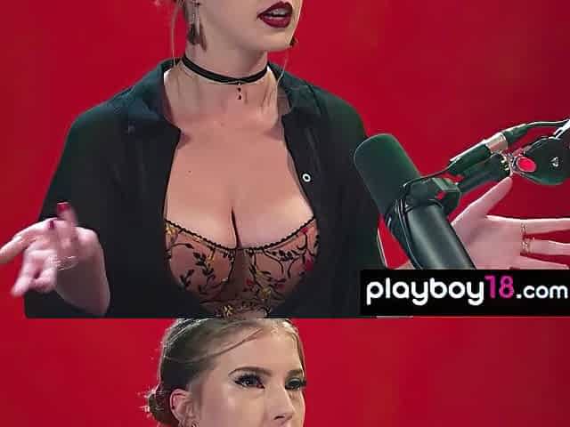 Large breasts blondie introducing herself and fingering her soaking juicy vagina