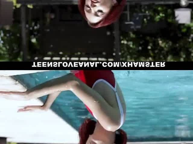 TeensLoveAnal - Petite Redhead Teen Analed Poolside