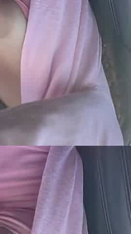 I Show My Tits in the Car