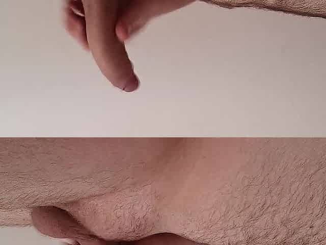 Large thick knob discharges ropes of cum