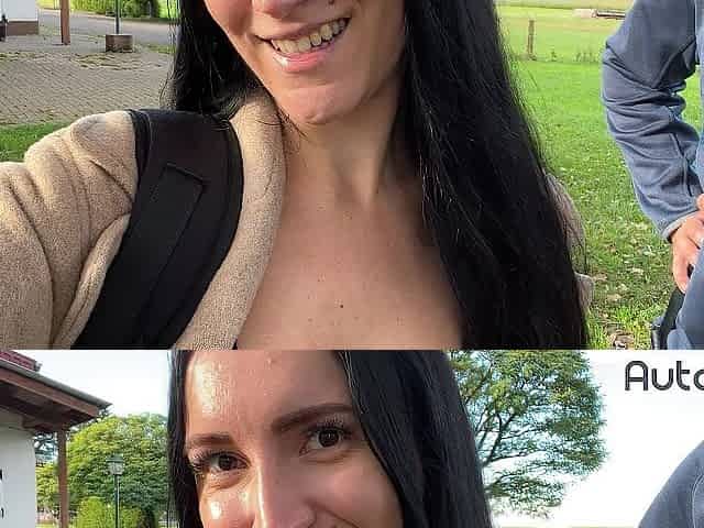 Eva gave a oral pleasure to a stranger and tested VacuGlide from Autoblow on him