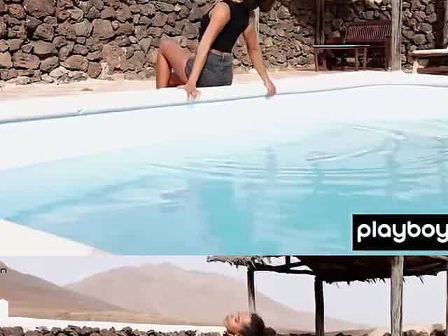 Petite Black Teen 18+ Babe Agata Sunbathers Delight - Poolside Nudity & Sex