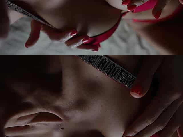 large tits and skinny body in glamorous underware