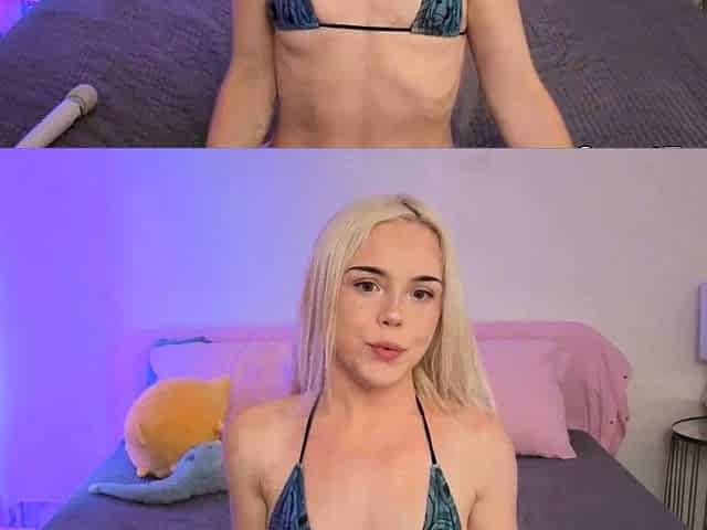 Skinny Blonde Teen Wrecks Her Tight Pussy