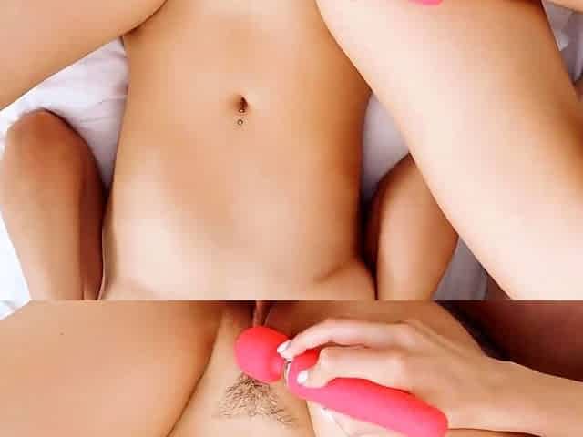 Two Hot Girls In Threesome