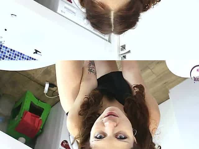 Golden shower after smokin' and cum on the face and hair plus drinking pee