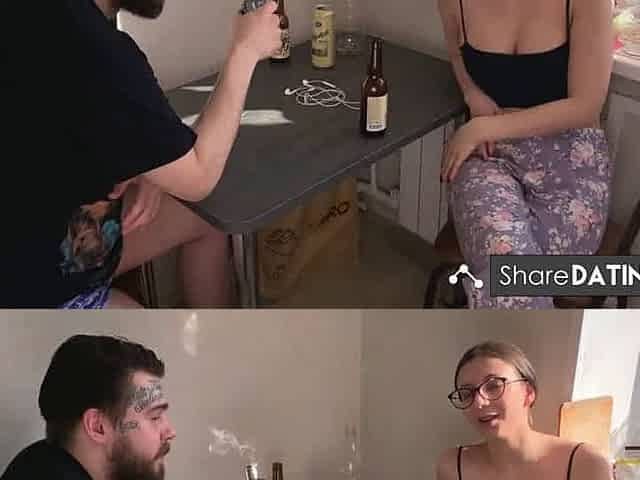 Big-Tit Russian Teen Gives Blowjob and Receives Anal from Neighbor