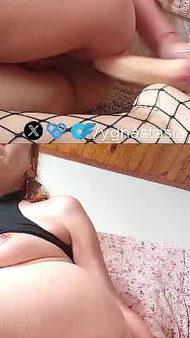 ygnastasia cumming with her booty