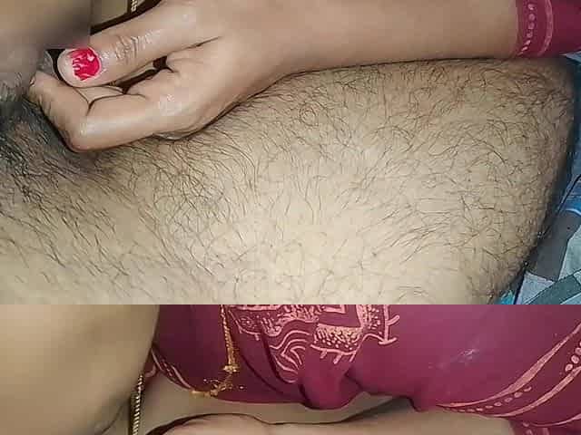 Indian Girl Sucks Her Husband's Balls