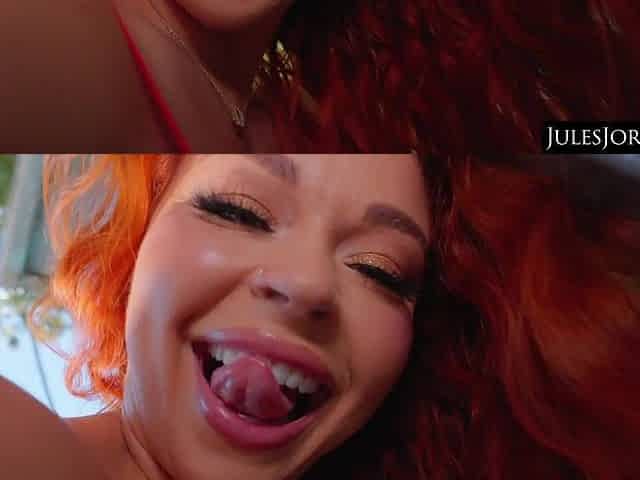 Jules Jordan - Redhead Temptress Sinatra Monroe Tames A BBC With Her Dangerous Curves