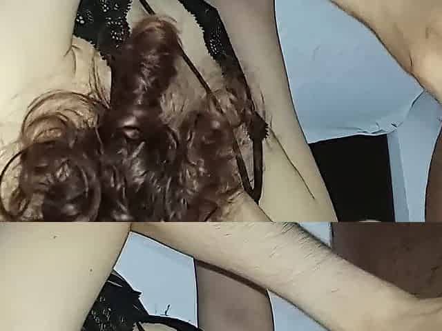 Real pair, boyfriend cums in a Constricted cunt