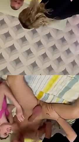 2 Slutty Teens & 1 Big Cock