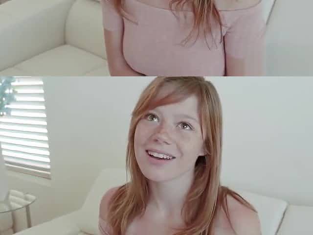 Freckled teen first timer