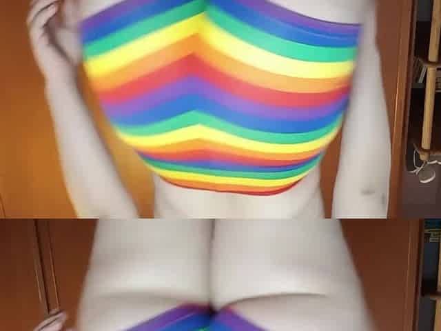 Large corpulent consummate butt walking in shorts