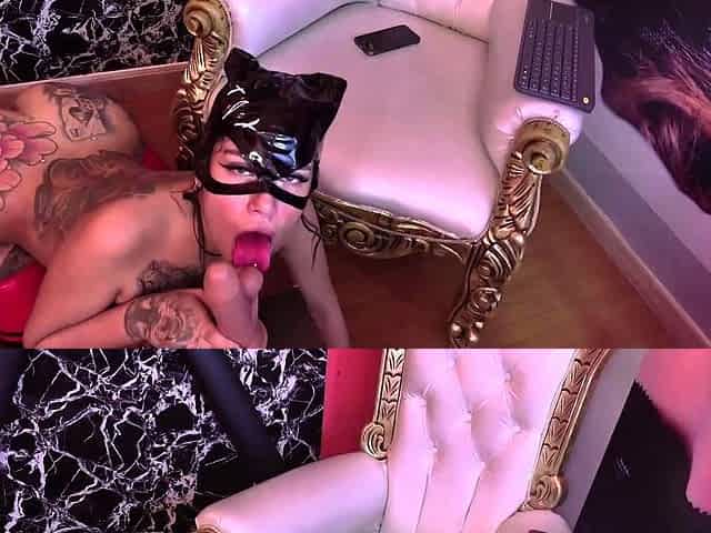 Live brunette camgirl toys masturbation orgasm on webcam