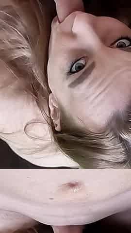 Blowjob with Cum in Mouth and Cum Play in Navel