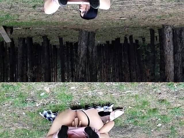 Outdoor Pussy Gaping - Close-up Solo Female Action