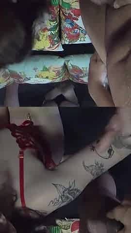 Beautiful Tattooed Girl Want;s to Display Her Moves in This Hard Gangbang