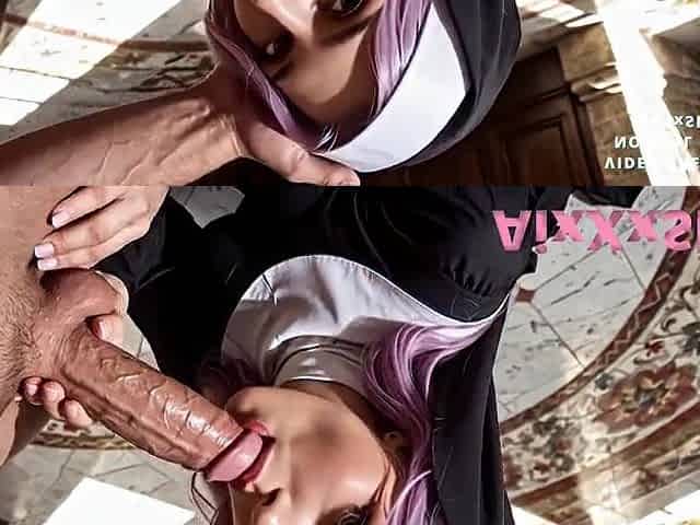 A nice-looking nun couldn't resist my cock and started sucking me off in church (AI Generated) AixXxShaD