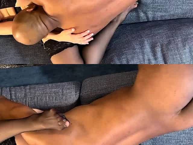 Small tit blonde fucks 4 big black cocks