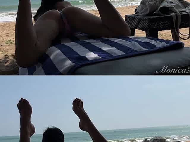 Topless on the Beach, Pussy Fingering, Outdoor Nudity