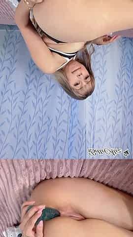 Do you like how this sweet girl fucks your tight ass?