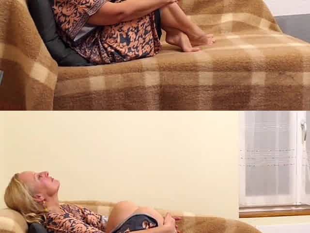 Blonde Mature Wife Enjoys Sex in Between