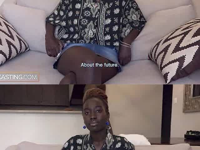 Lewd Afro Bitch Face Drilled Coarse By Massive Euro Schlong Producer In Try-out