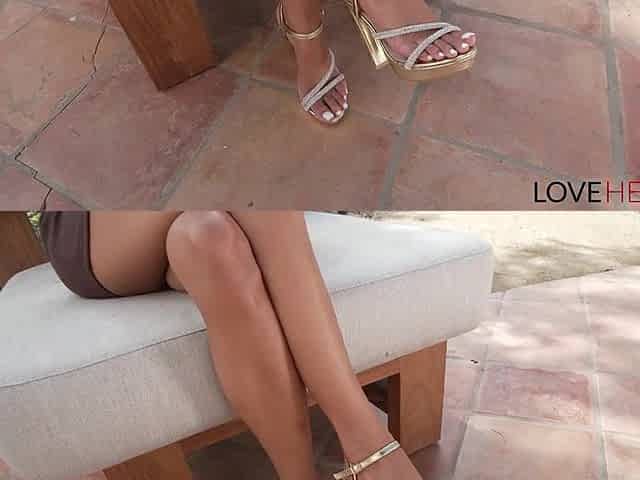 Outdoor JOI Foot Teasing With Cute Chick Ava Amira