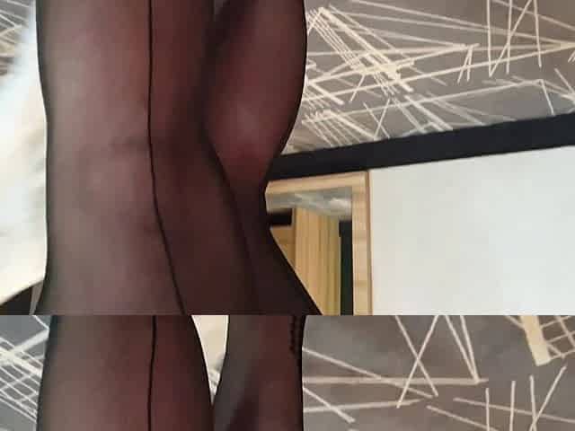 Rubber Skirt And Nylons