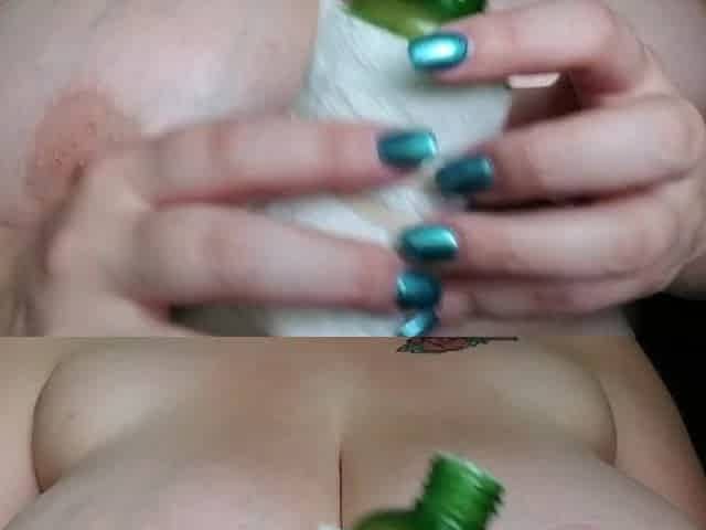 Oiling up my natural h cup melons