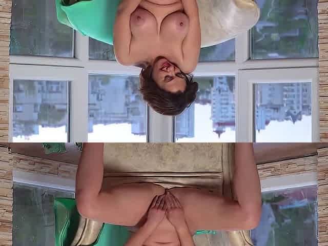 Busty Milf Named Sara Masturbates Sitting In A Chair