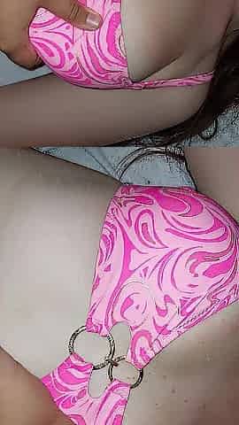 Large melons in swimsuit - POV