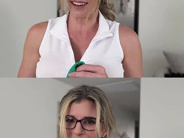 MILF in wet tennis outfit fucks stepson