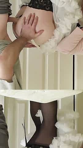 My Stepbrother Found Out I Was Working as a Topless Maid