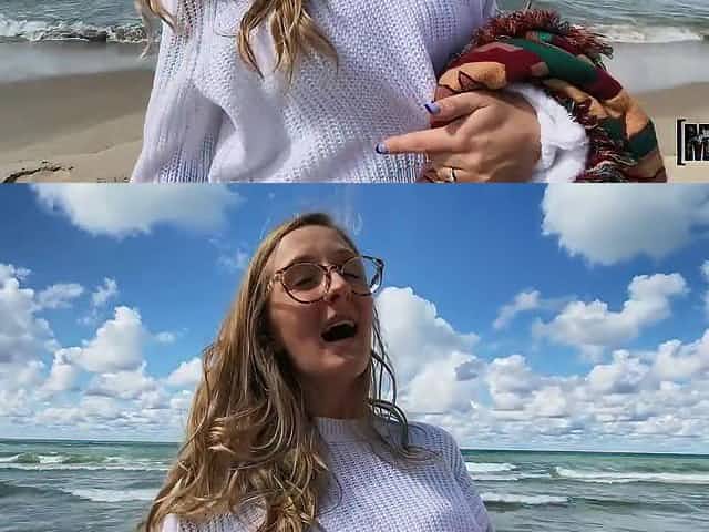 Picked up on the beach babe with rounded bubble ass is fucked doggy