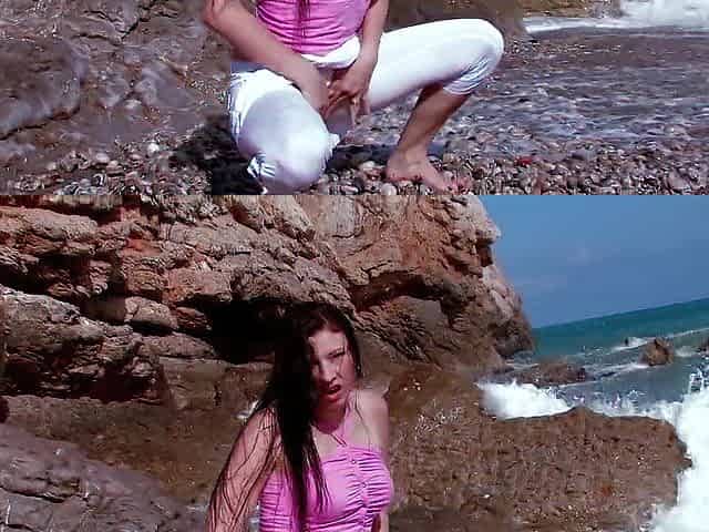 Alyssa Wild: Lewd Little M. Alyssa Wild Getting Bare on the Beach