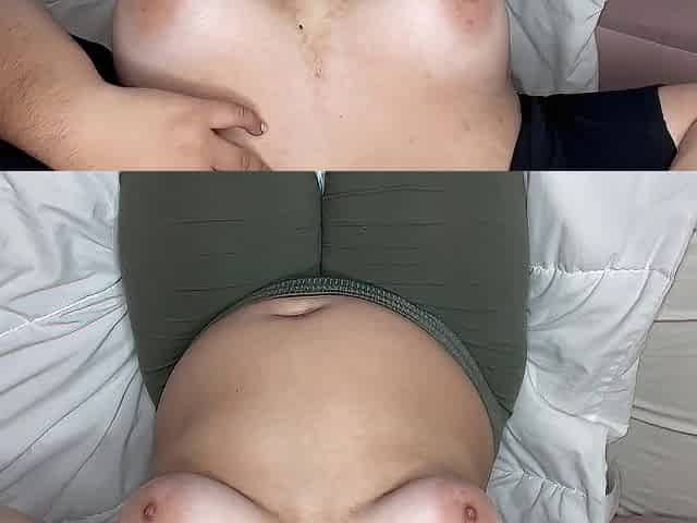 Plump large butt Latin babe masturbates