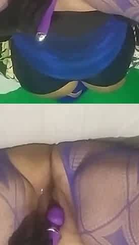 Horny Wife Chanell Squirting Masturbation on the Bed of Her Husband's Friend